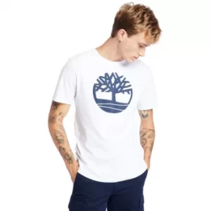 Image of Timberland Kennebec River Tree Logo T-Shirt For Men In White, Size S
