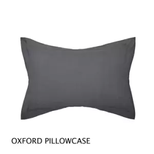 Image of Helena Springfield, Percale Oxford Pillowcase, Charcoal