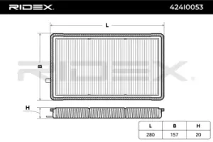 Image of RIDEX Pollen filter BMW,ALPINA 424I0053 1393489,64111393489,64119069895 9069895