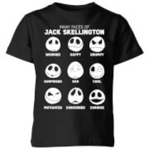 Image of The Nightmare Before Christmas Jack Pumpkin Faces Collection Kids T-Shirt - Black - 3-4 Years