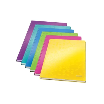 Image of WOW Notebook A4 Ruled with Hardcover 80 Sheets. Assorted - Outer Carton of 6