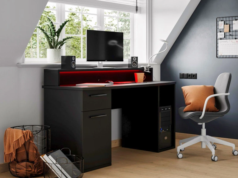 Image of Flair Power Z Compact Gaming Desk in Black Unisex