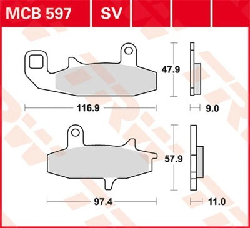 Image of TRW Lucas Brake pad MCB597