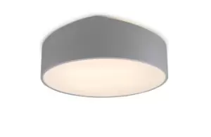 Image of Mini Flush Ceiling Light 50cm Round, 5 x E27 (Max 20W), Silver, IP44