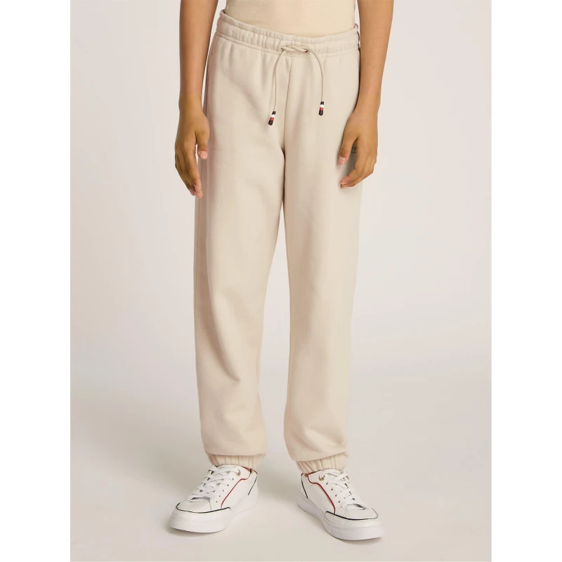Image of TOMMY HILFIGER U Mini Corp Logo Sweatpants - Beige Beige One Size