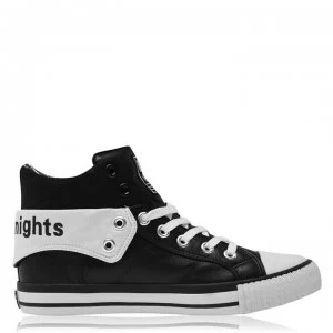 Image of British Knights Roco Fold PU Mens Shoes - Black/White
