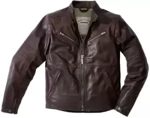 Image of Spidi Garage Motorcycle Leather Jacket, brown, Size 48, brown, Size 48