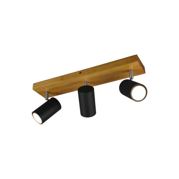 Image of Marley II Modern 3 Light Ceiling Spotlight Bar Black Matt