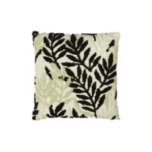 Image of Furn Caliko Botanical Cushion Cover (One Size) (Natural/Black) - Natural/Black