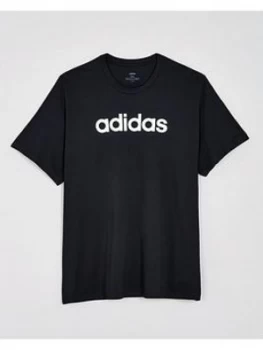 Image of Adidas Plus Size Essential Linear Logo T-Shirt - Black