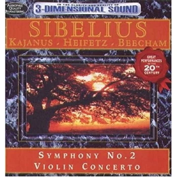 Image of Sibelius, Jean - Symphony No. 2 and Violin Concerto CD
