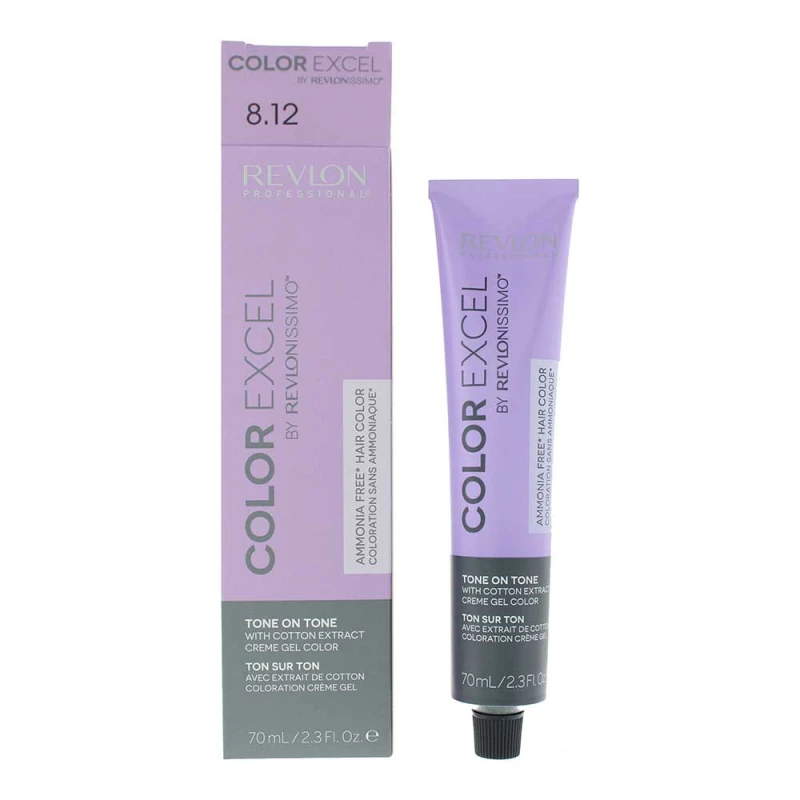 Image of Revlon Color Excel By Revlonissimo 8.12 Light Ash Iridescent Blonde Hair Colour 70ml