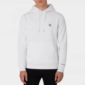 Image of CK Jeans Mens Essential Regular Hoodie - Bright White - M