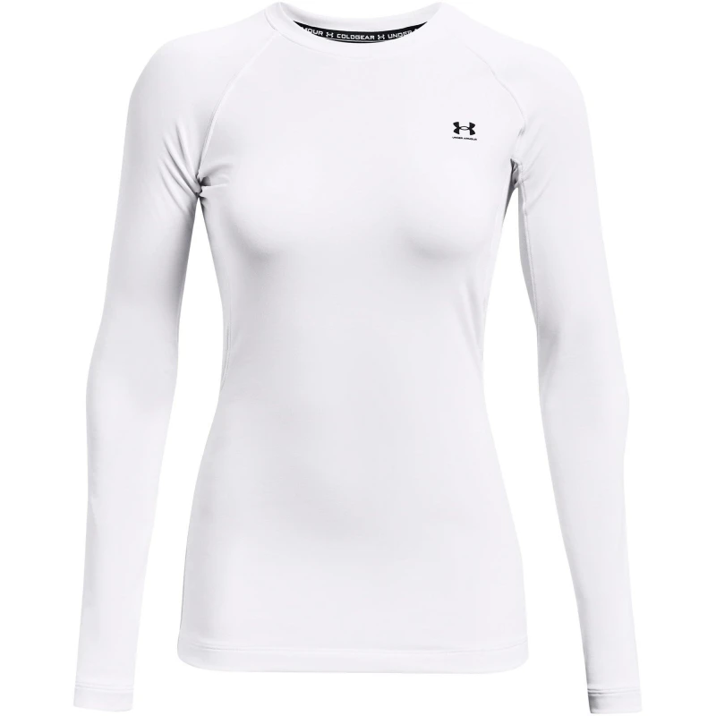 Image of Under Armour Womens Long-Sleeve Performance Gym Top White female 14 (L)