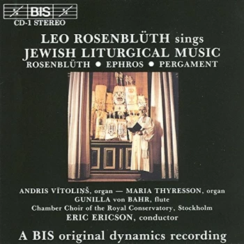Image of Ericson - Jewish Liturgical Music (Ericson, Musikhogskolans Kammarkor) CD
