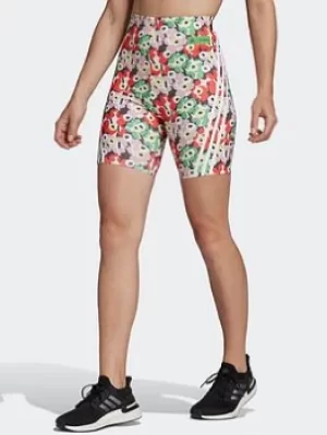 Image of adidas Marimekko X Cycling Shorts, White/Multi, Size S, Women