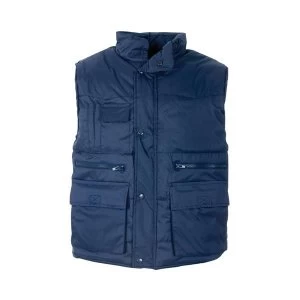 Image of Body Warmer Large Polyester with Padding and Multi Pockets Navy