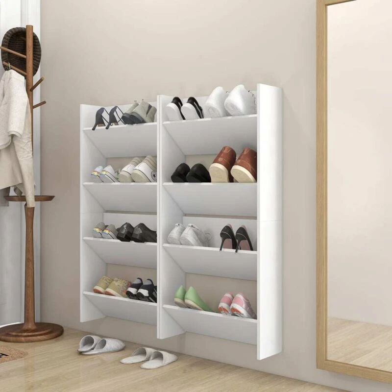 Image of VIDAXL Vidaxl - Wall Shoe Cabinets 4 pcs White 60x18x60cm Engineered Wood 8720286559178