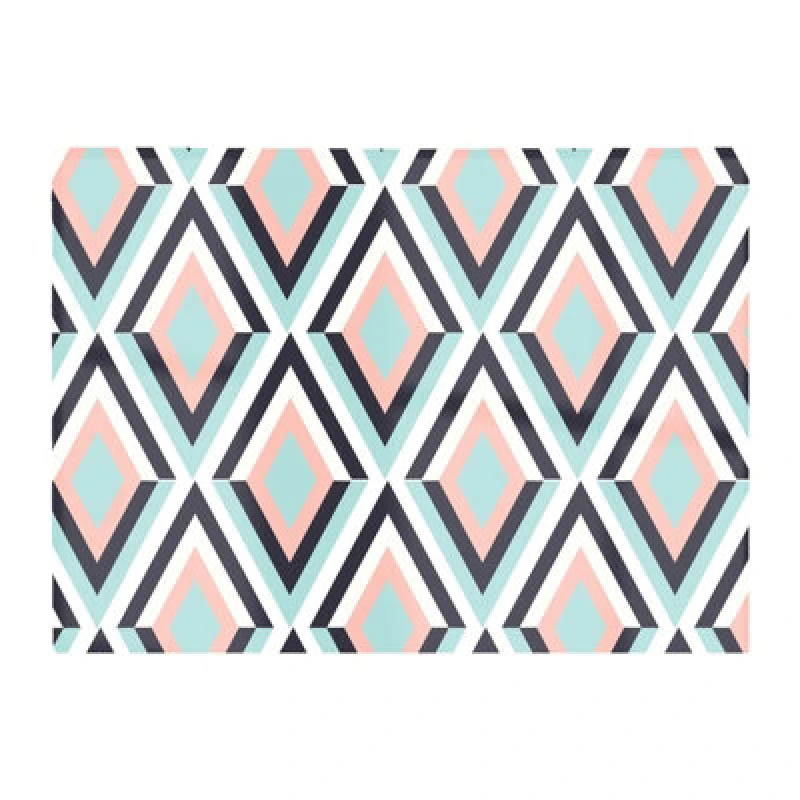 Image of Warren Reed Designer Zig Zag Abstract Pattern Glass Chopping Board