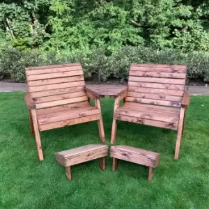 Image of Charles Taylor Grand Twin Angled Companion Set with Footstools, none