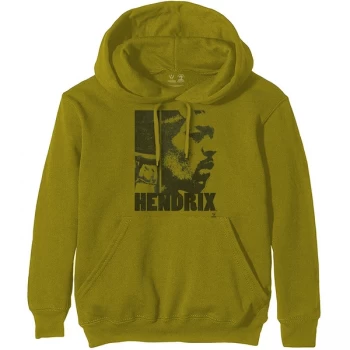Image of Jimi Hendrix - Let Me Live Unisex Small Pullover Hoodie - Green