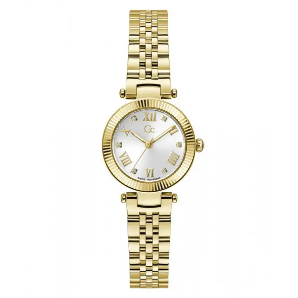 Image of Gc Watches Ladies Flair Yellow Gold Watch Z02008L1MF