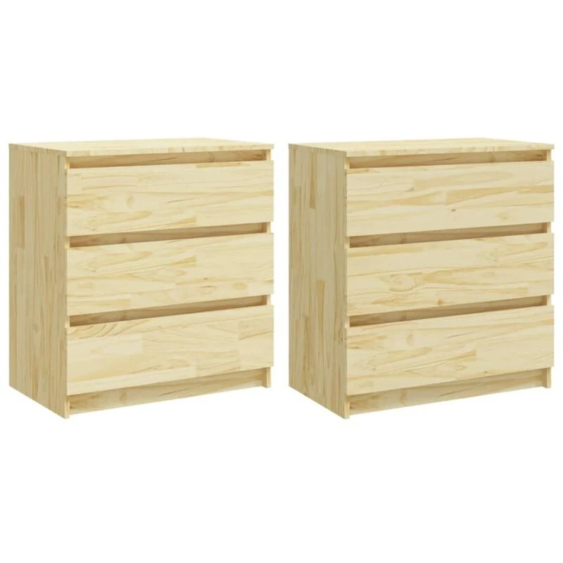 Image of VIDAXL Bedside Cabinets 2 pcs 60x36x64cm Solid Pinewood Vidaxl 8720286776155