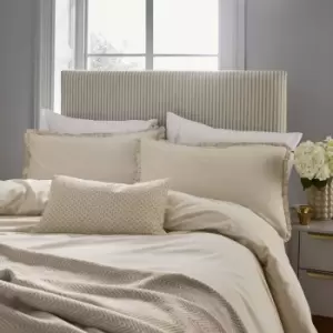 Image of Katie Piper Serenity Frill Single Duvet Cover Set, Linen