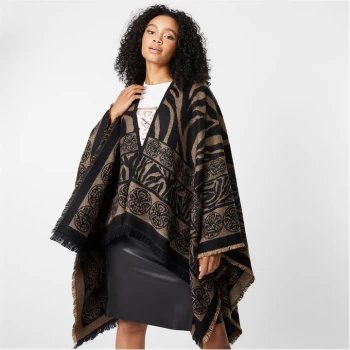 Image of Biba Logo Wrap Scarf - Black/Camel