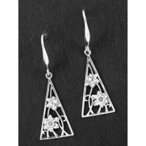 Image of Botanical Silver Plated Narcissus Earrings