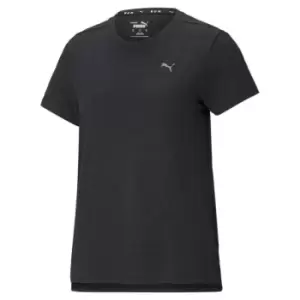 Image of Puma Run Heather T Shirt Womens - Black