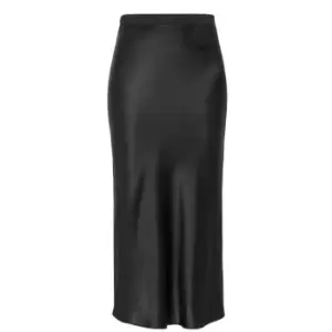 Image of Anine Bing Bar Silk Skirt - Black