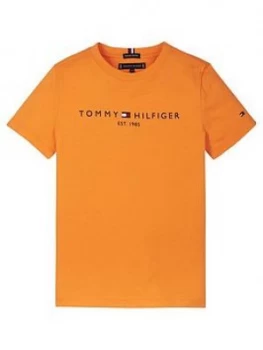 Image of Tommy Hilfiger Boys Short Sleeve Essential Logo T-Shirt - Orange