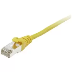 Image of Equip 605563 RJ45 Network cable, patch cable CAT 6 S/FTP 0.25 m Yellow gold plated connectors