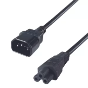 Image of 15cm Mains Power Adapter C14 Plug to C5 Socket 27-0140