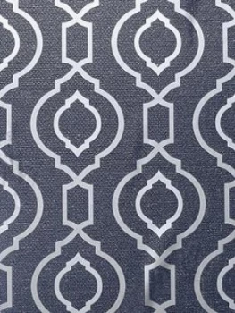 Image of Arthouse Calico Trellis Navy Wallpaper