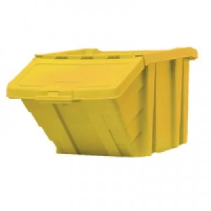 Image of Slingsby VFM Yellow Heavy Duty Recycle Storage Bin With Lid 369047