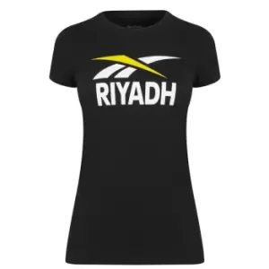 Image of Reebok Riyadh T Shirt Womens - Black