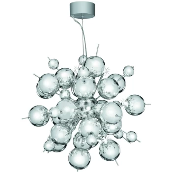Image of Searchlight Lighting - Searchlight Molecule - 12 Light Ceiling Pendant Chrome, G4 Bulb