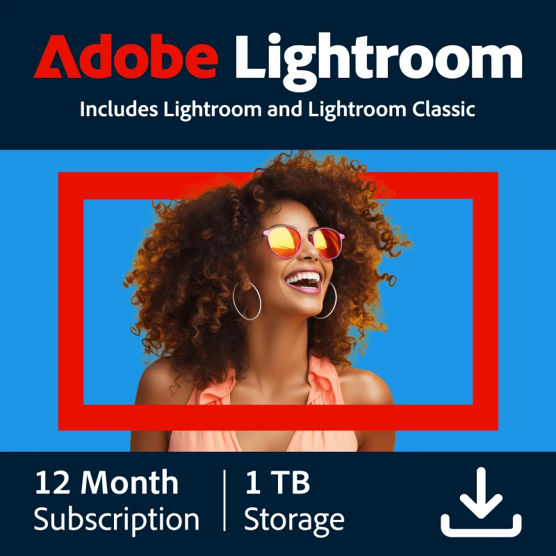 Image of Adobe Lightroom 1TB for Mac, PC, smartphone and tablet, for 1 User - Annual Renewable Subscription, 12 Months Included