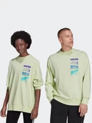 Image of adidas Essentials Brandlove Sweatshirt (gender Neutral), Grey Size M Men