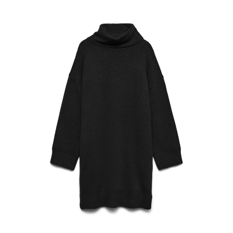 Image of Vero Moda Aquarius Roll Neck Jumper Dress Black female 8
