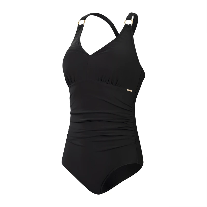 Image of Speedo Womens Shaping V Neck 1 Piece Black female 36
