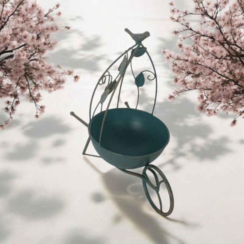 Image of MSL 36CM Blue METAL GARDEN PLANTER