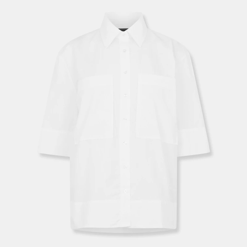 Image of Hugo Womens Emita Long-Sleeve Blouse White female 4 (XXS)