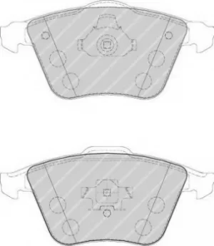 Image of Ferodo FDB1706 Brake Pad Set Front Axle Premier Car