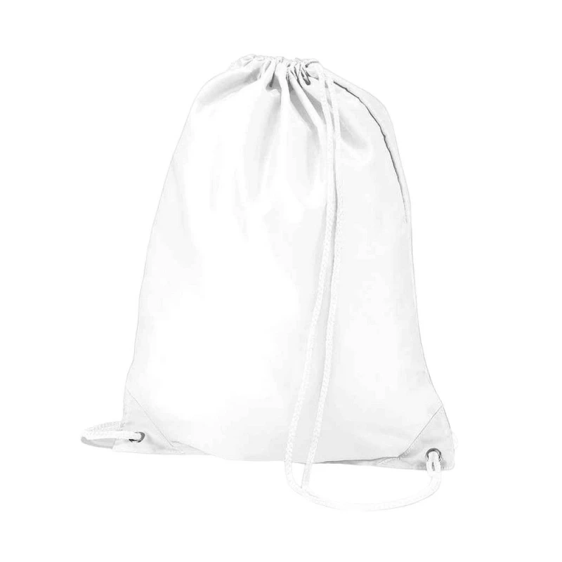 Image of Quadra Mens Drawstring Bag in White White Male