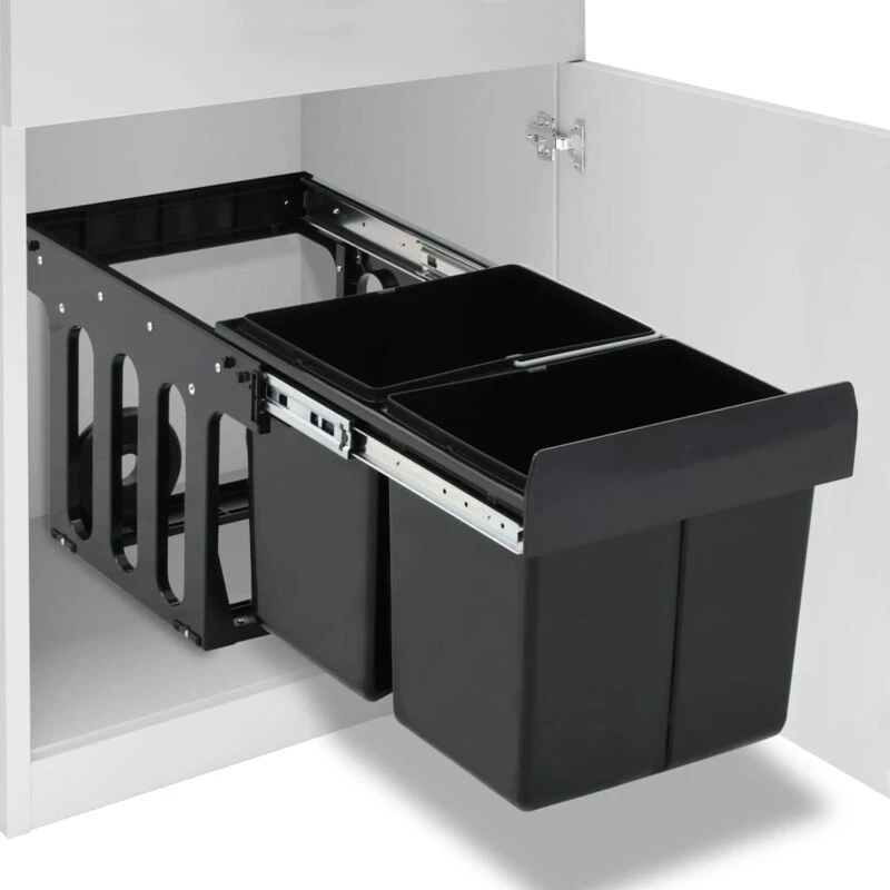 Image of VIDAXL Kitchen Cupboard Pull-out Dustbin Soft-Close 36 l Vidaxl 51179