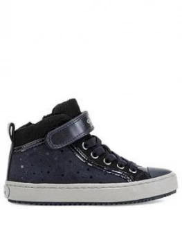 Image of Geox Girls Kalispera High Top Trainers - Navy