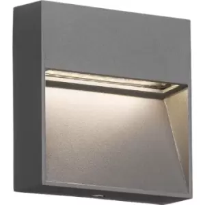 Image of KnightsBridge 230V IP44 3W LED Square Wall/Guide light - Grey